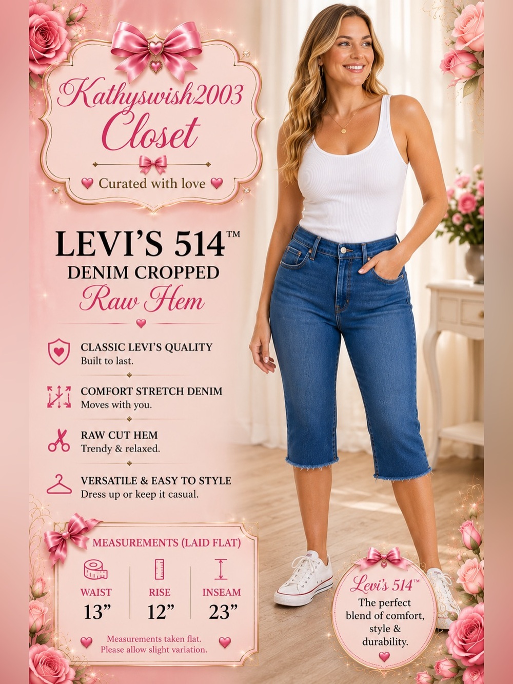 Levi's Blue Denim Women's Cutoff Bermudas